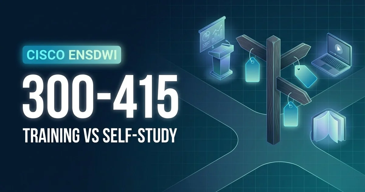 300-415 ENSDWI training vs self-study - price line of every course option