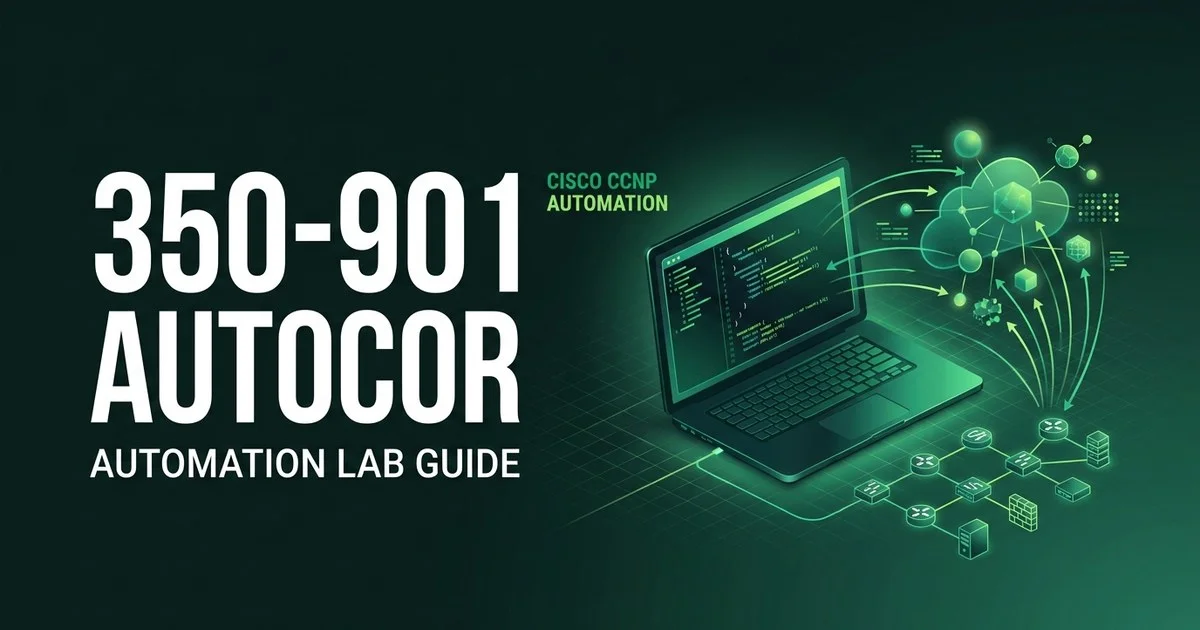 350-901 AUTOCOR home lab topology diagram