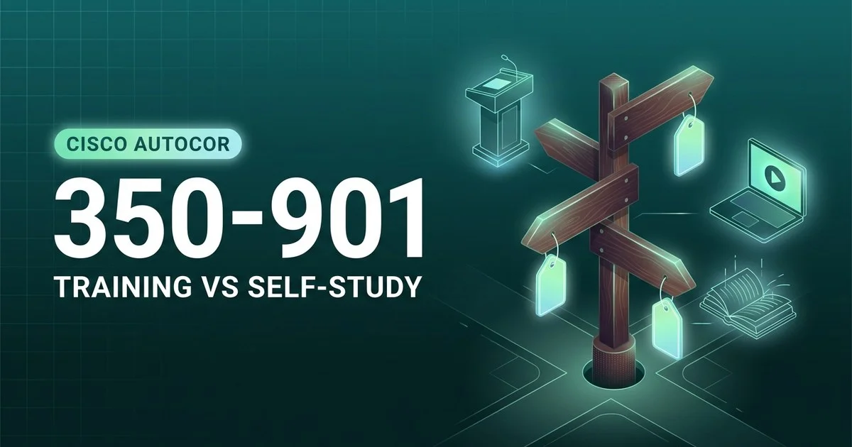350-901 AUTOCOR training vs self-study - price line of every course option