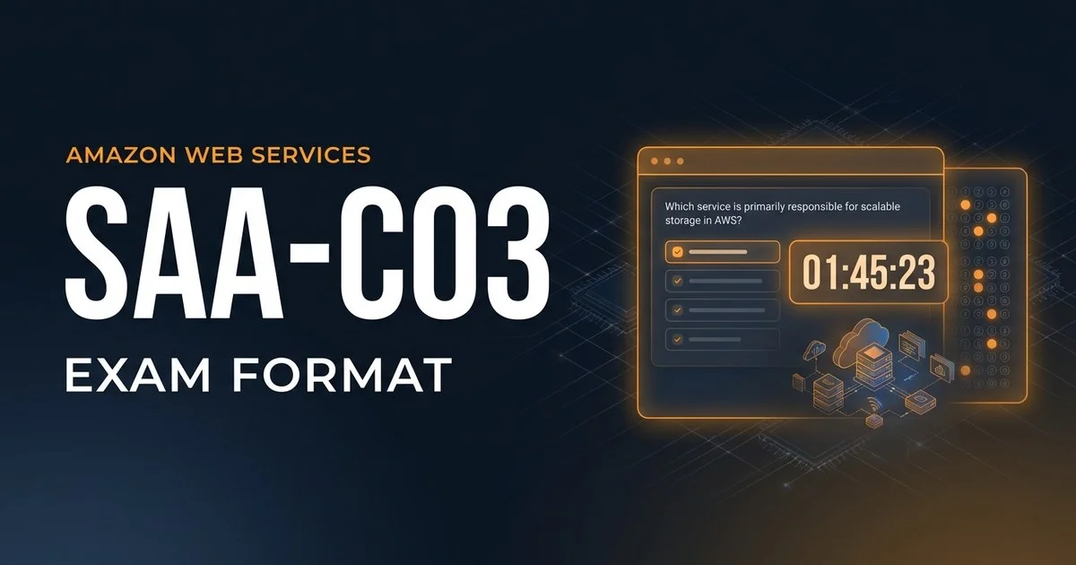 AWS SAA-C03 exam format - question types, timing, and on-screen experience