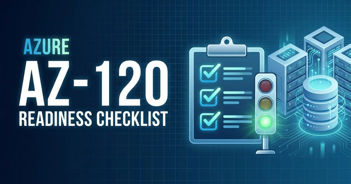 AZ-120 exam readiness checklist - go / no-go board