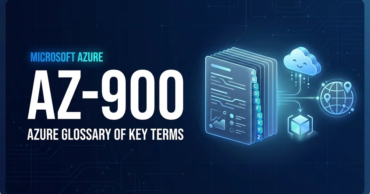 AZ-900 Azure Fundamentals glossary of key terms and acronyms
