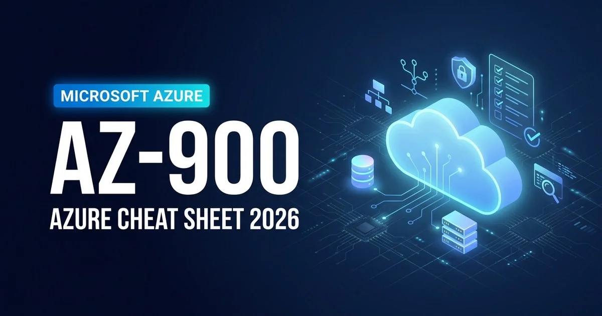 Microsoft Azure AZ-900 Fundamentals cheat sheet