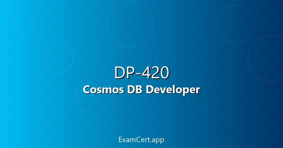 Azure DP-420 Cosmos DB Developer Guide 2026 - study guide and exam preparation tips