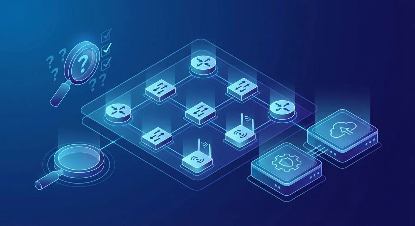 CCNP Enterprise practice test with networking topology questions