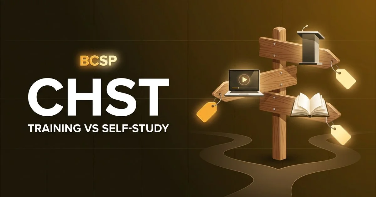 CHST training vs self-study - price line of every course option