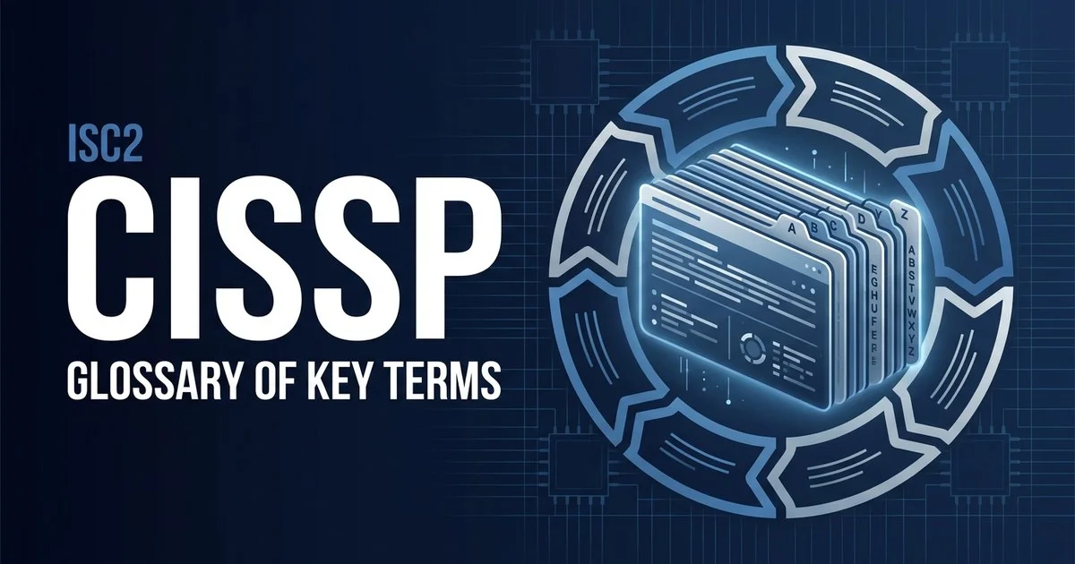 CISSP glossary of key terms across the eight ISC2 domains