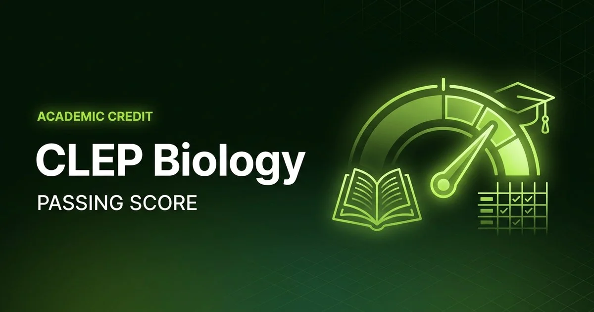 CLEP Biology scoring and pass rate explained