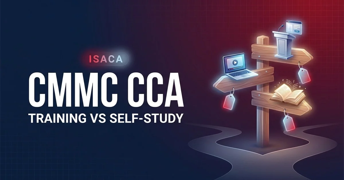 CMMC CCA training vs self-study - price line of every course option
