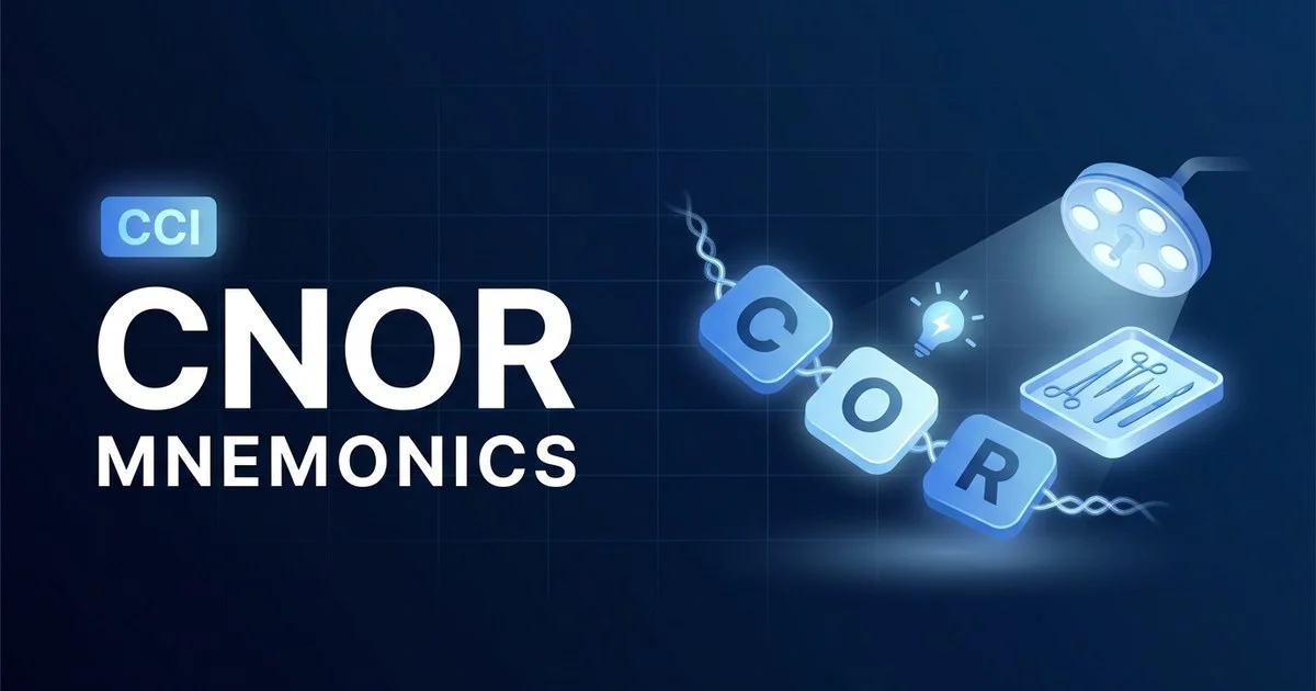 Perioperative nursing mnemonics and memory tricks for the CNOR exam