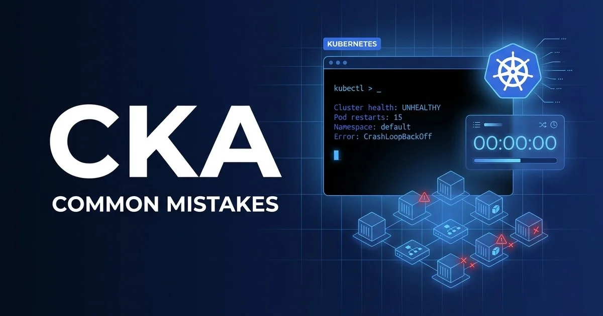 Common mistakes that cause candidates to fail the Certified Kubernetes Administrator CKA exam