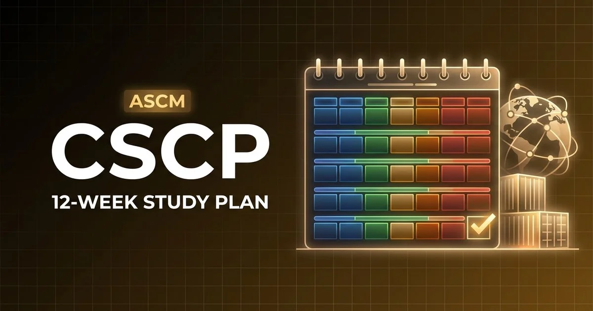 CSCP study plan 2026 - 12-week calendar