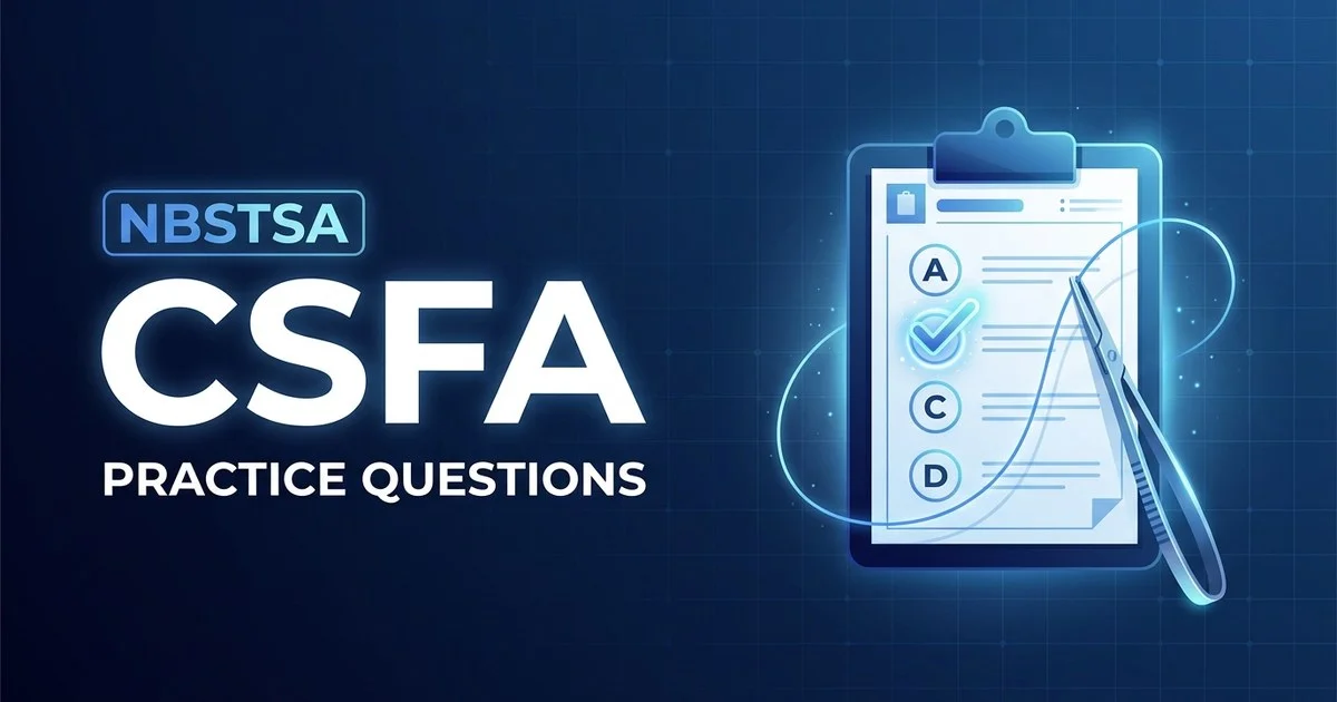CSFA practice questions with answers and rationales 2026