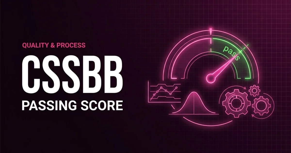 ASQ CSSBB - Certified Six Sigma Black Belt scoring and pass rate explained