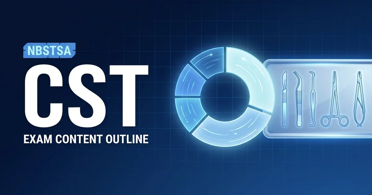 NBSTSA CST exam content outline 2026 with domain weights