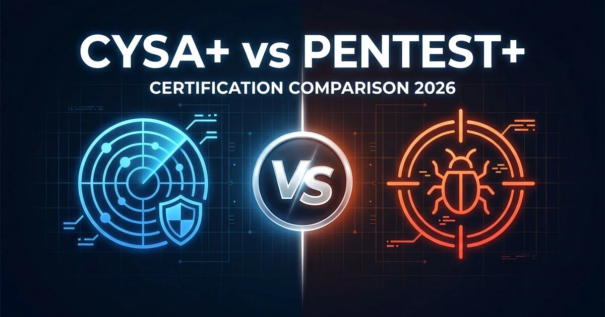 CySA+ vs PenTest+ CompTIA certification comparison 2026