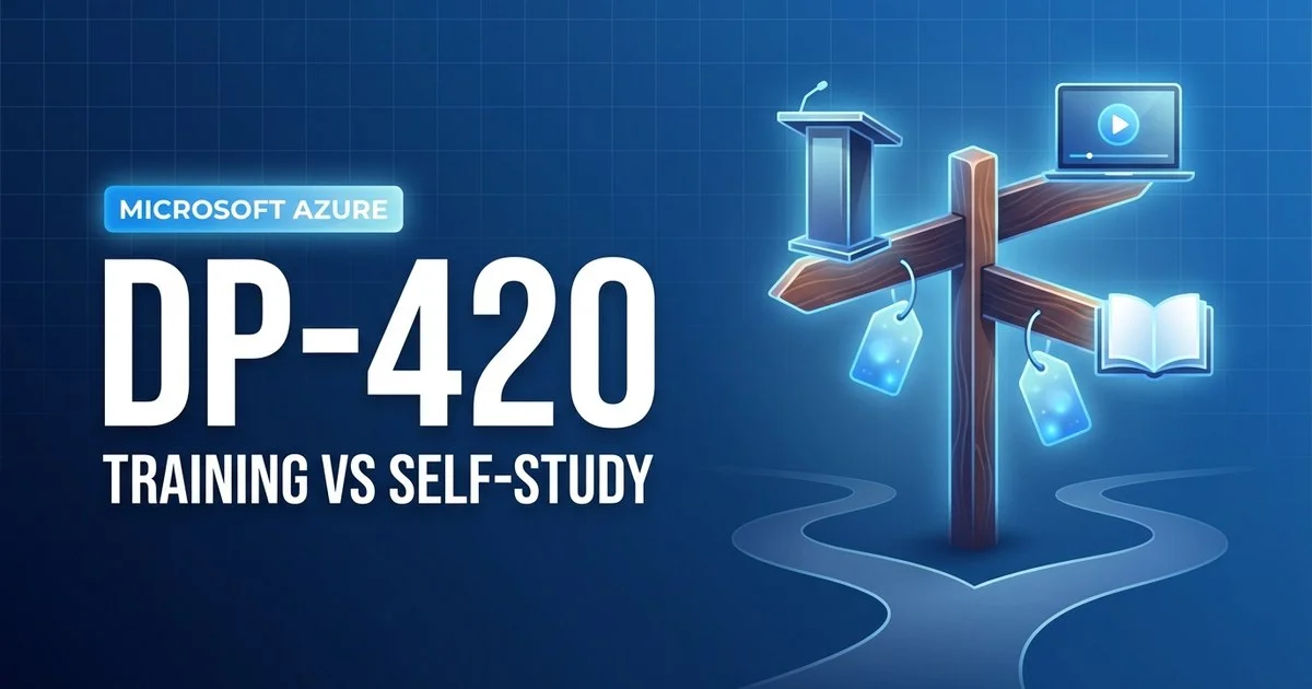 DP-420 training vs self-study - price line of every course option