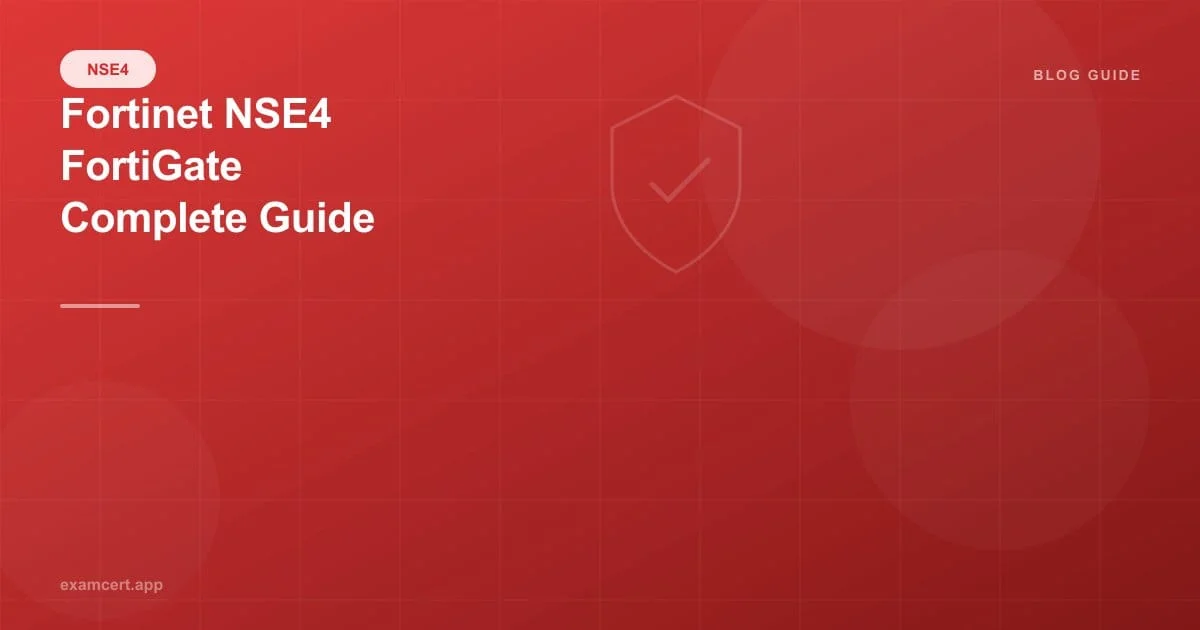 Fortinet NSE4 Complete Guide 2026: Pass the FortiGate Security Exam