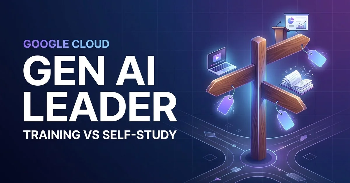 Google Generative AI Leader training vs self-study - price line of every course option