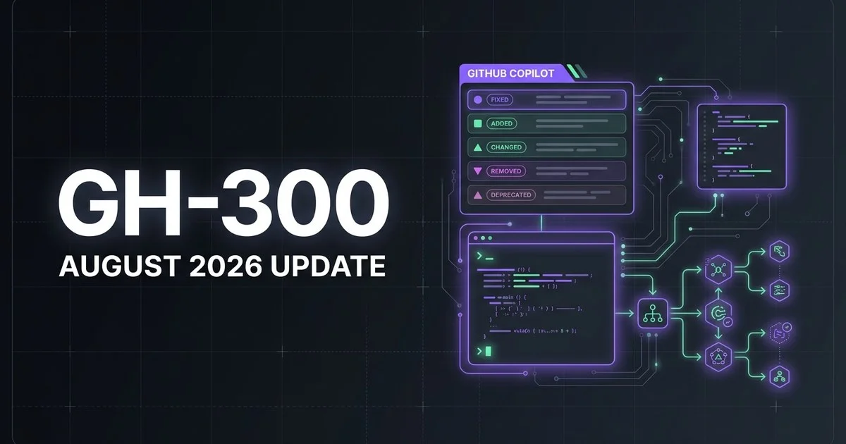 GH-300 GitHub Copilot exam August 2026 update changes