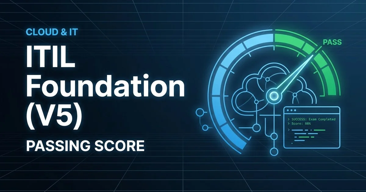 Axelos ITIL 5 Foundation scoring and pass rate explained
