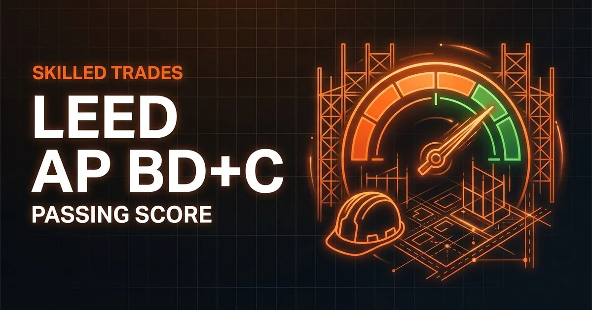 USGBC LEED AP BD+C - Building Design + Construction scoring and pass rate explained