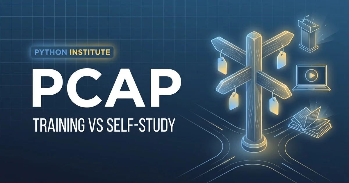 PCAP training vs self-study - price line of every course option