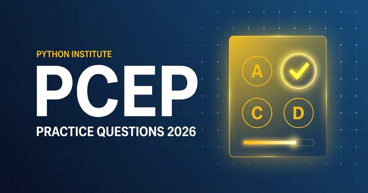 PCEP Practice Questions (2026): 10 Free Entry-Level Python Questions with Answers