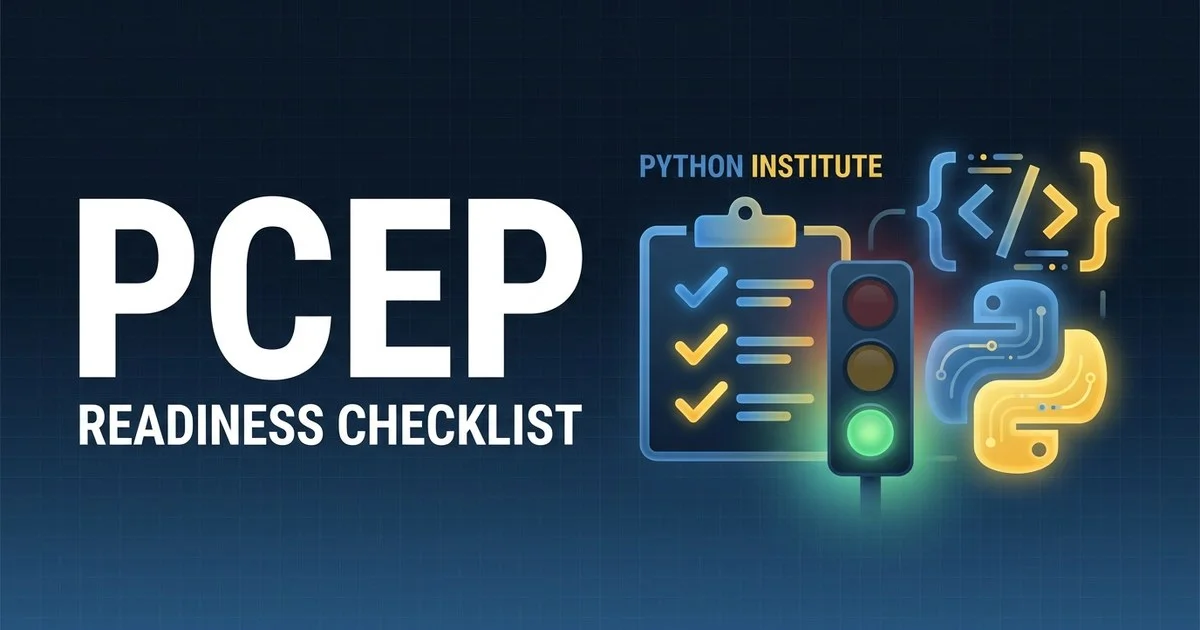 PCEP exam readiness checklist - go / no-go board