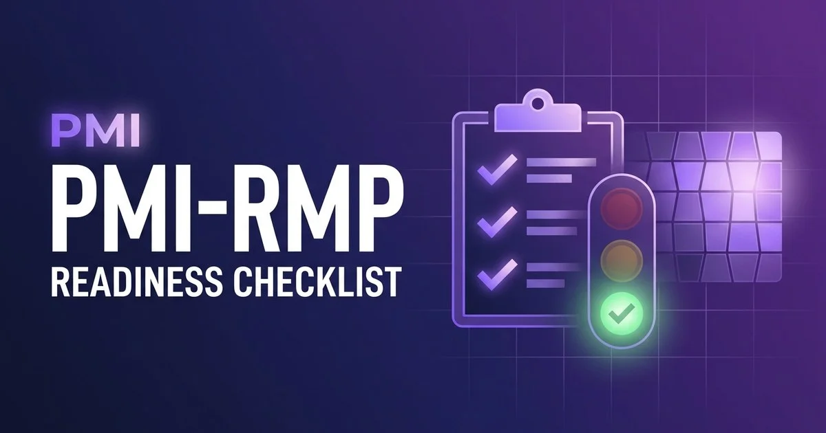 PMI-RMP exam readiness checklist - go / no-go board