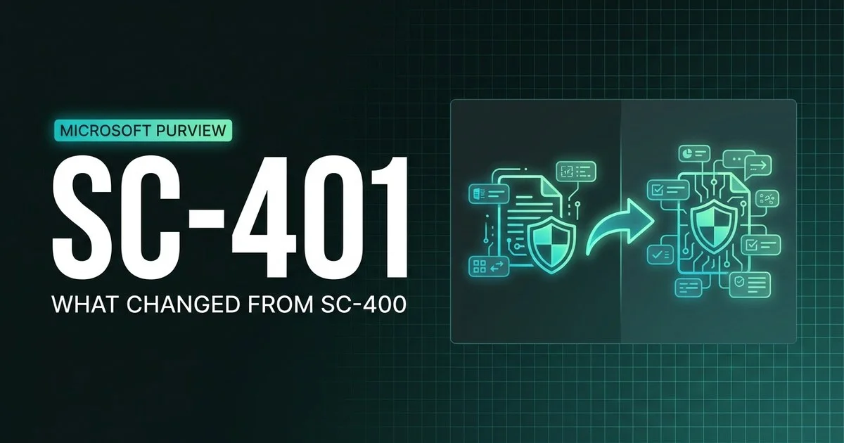 SC-400 to SC-401 exam migration and what changed