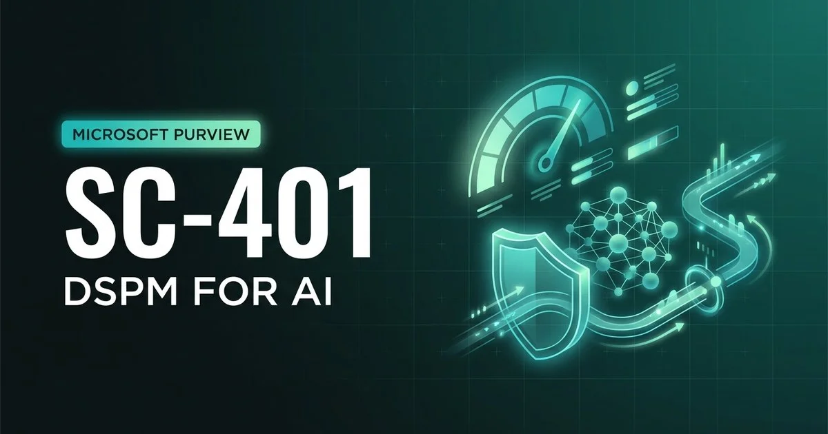 SC-401 DSPM for AI data security posture management exam objective