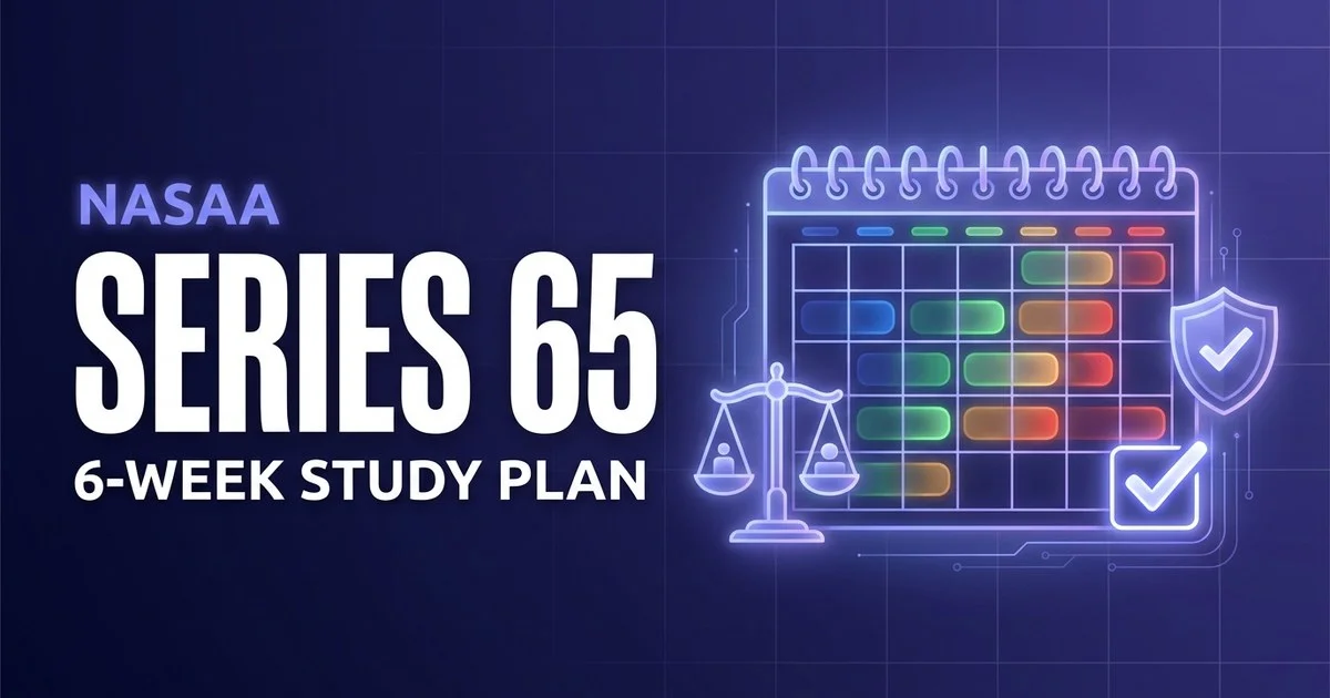 Series 65 study plan 2026 - 6-week calendar