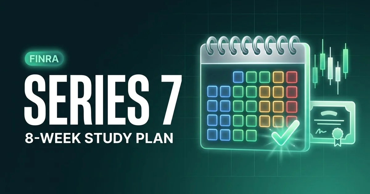 Series 7 study plan 2026 - 8-week calendar