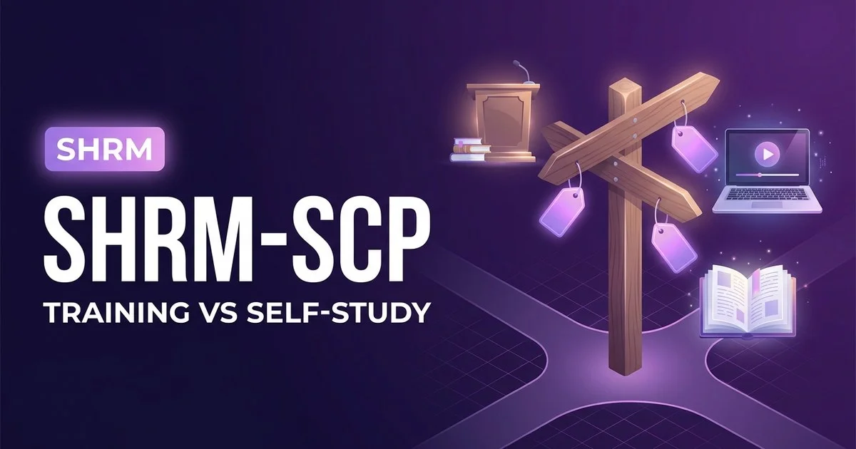SHRM-SCP training vs self-study - price line of every course option