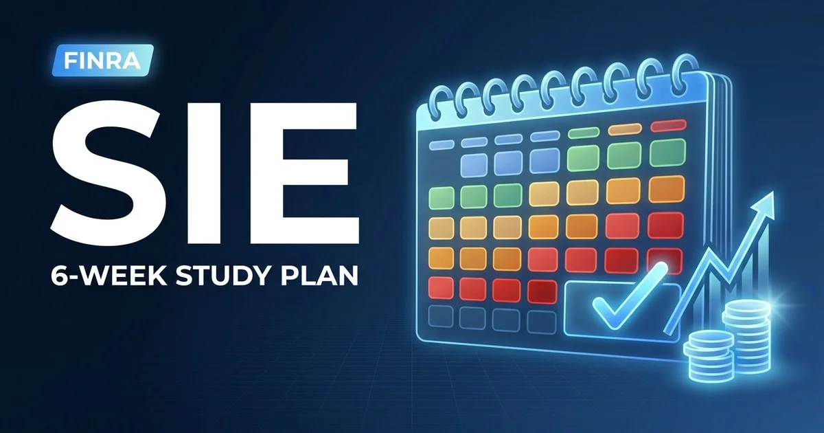 SIE study plan 2026 - 6-week calendar