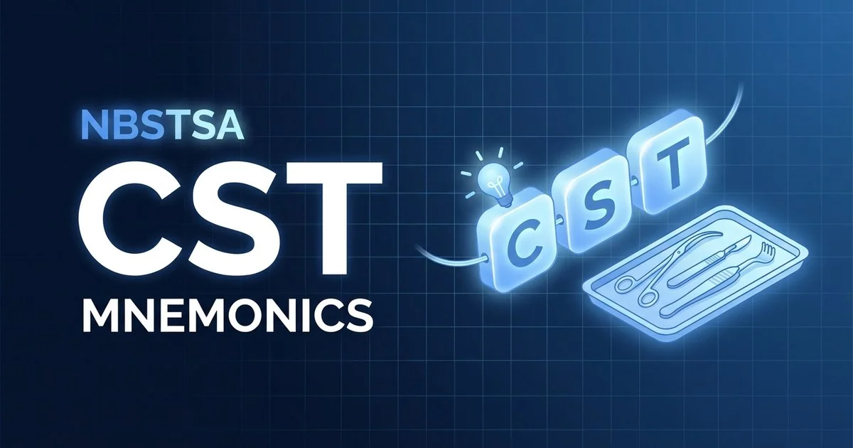 Surgical technology mnemonics and memory tricks for the CST exam
