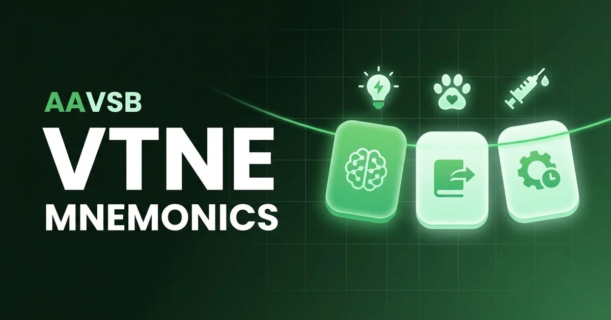 Veterinary technician mnemonics and memory tricks for the VTNE exam