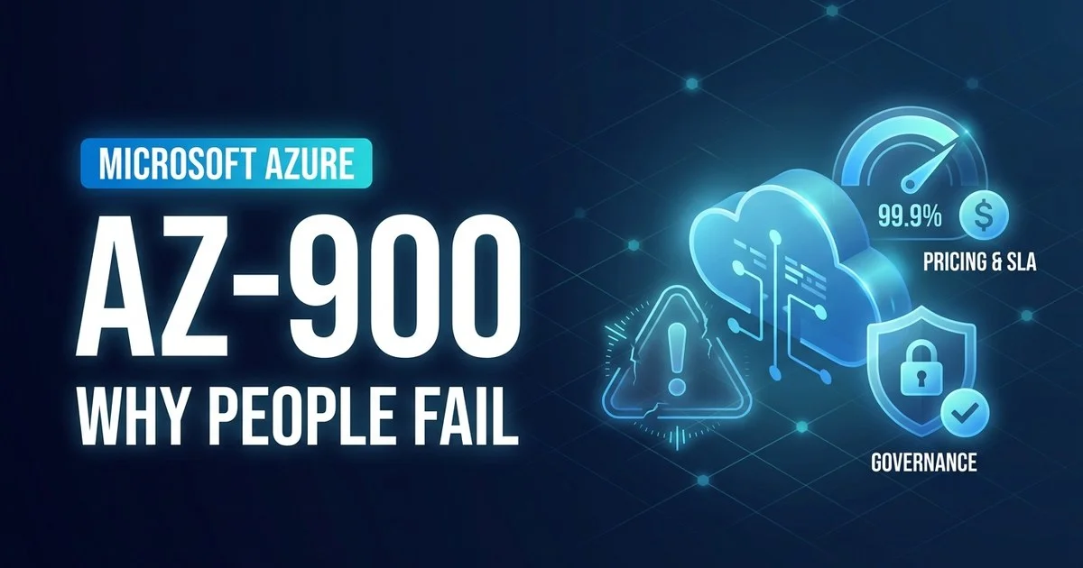 Why people fail the Microsoft Azure Fundamentals AZ-900 exam