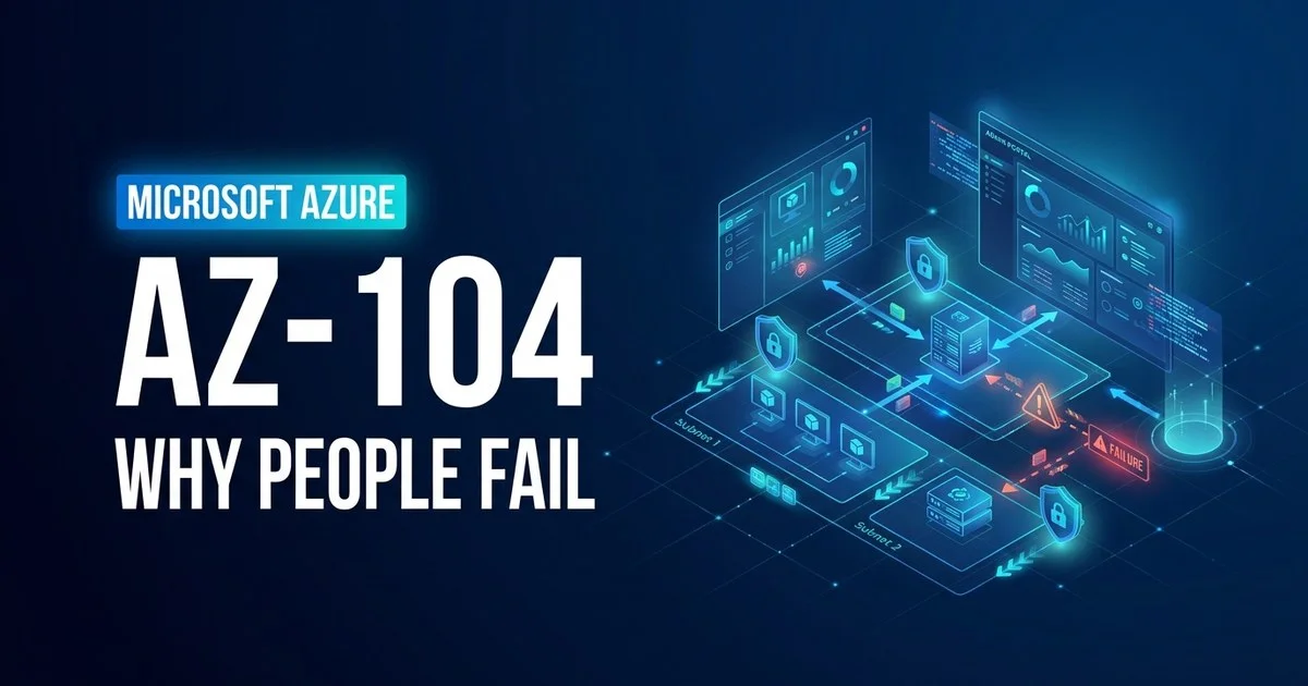 Why people fail the Microsoft Azure Administrator AZ-104 exam