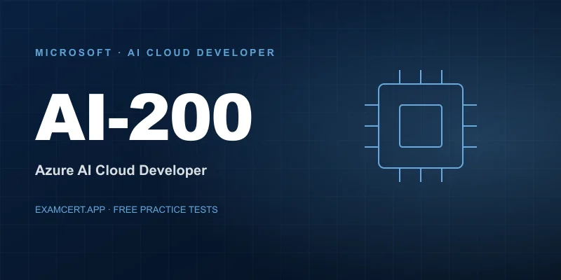 Microsoft Certified: Azure AI Cloud Developer Associate (AI-200) exam prep app with practice questions and study materials