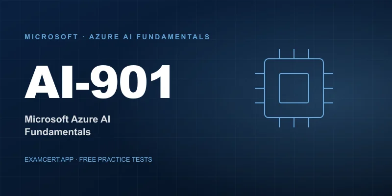 Microsoft Certified: Azure AI Fundamentals (AI-901) exam prep app with practice questions and study materials