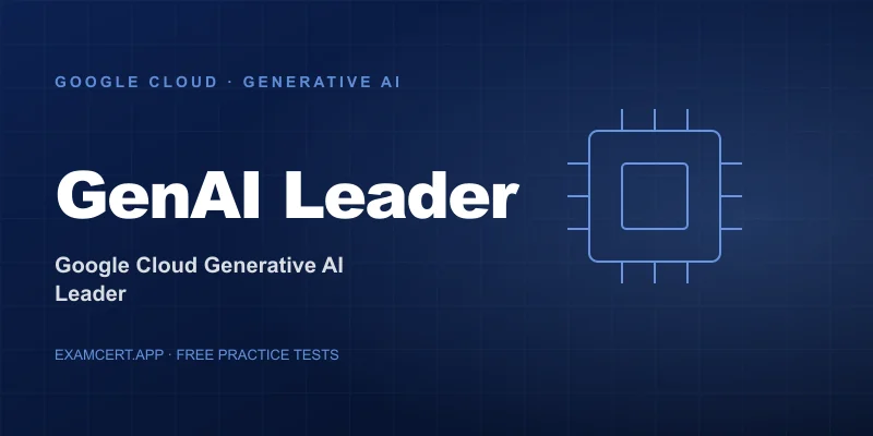 Google Cloud Generative AI Leader (GenAI Leader) exam prep app with practice questions and study materials