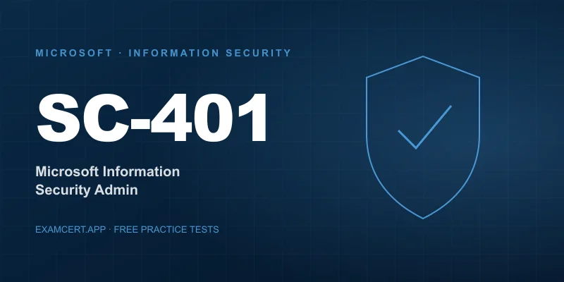 Microsoft Certified: Information Security Administrator Associate (SC-401) exam prep app with practice questions and study materials