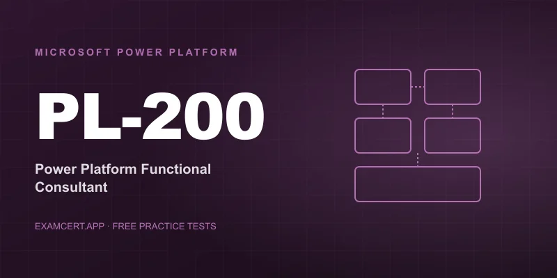 Microsoft Power Platform Functional Consultant (PL-200) exam prep app with practice questions and study materials