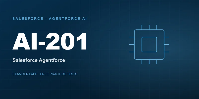Salesforce Certified Agentforce Specialist (AI-201) exam prep app with practice questions and study materials